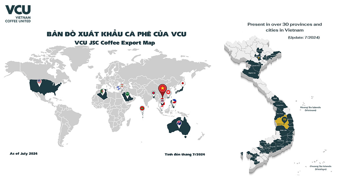 VCU coffee appears in more than 30 provinces and cities at VCU and 13 countries around the world